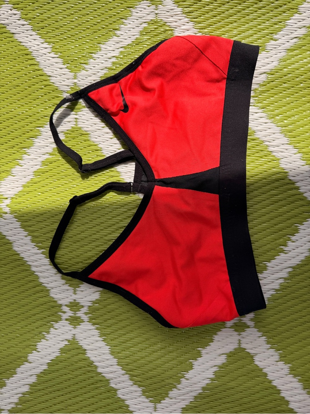 Nike Red and Black Athletic Sports Bra